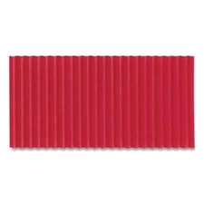 Pacon Corobuff Corrugated Paper Roll, 48" x 25 ft, Flame Red