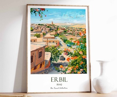 5_Erbil Print, Erbil Travel Poster, Middle East Travel Print, Islamic Decor, Gif