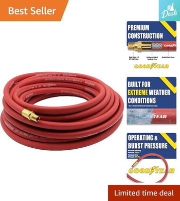 #ad #ad 50 ft Red Rubber Air Hose 250 PSI Working Pressure amp; 1070 PSI Burst Pressure $75.99