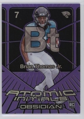 2024 Panini Obsidian Atomic Initials Purple /50 Brian Thomas Jr Rookie RC yl0