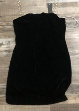 Lulu's Velvet Loaded With Luxe Black Rhinestone Dress Medium New with Tags