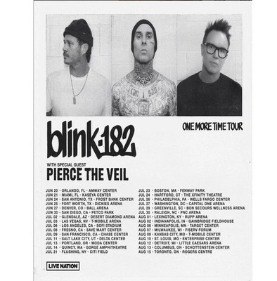 Blink-182 One More Time Tour 2024 Poster   Fan Gift