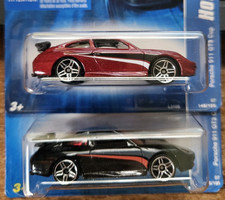 2 2007 Hot Wheels All Stars Porsche 911 GT3 Cup color/card variations