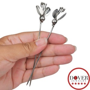 Antique Sterling Silver Matching Hat Pins Brooch 12.6 grams NR