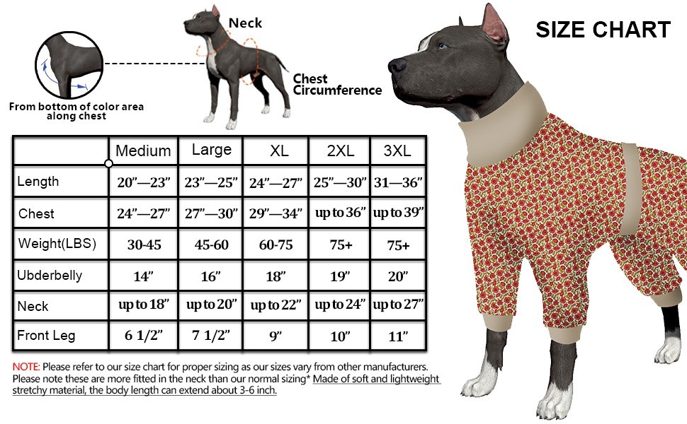 Dog Pajamas Post Operative Protection Jumpsuit Sweater Bodysuit for Big Dogs XXL