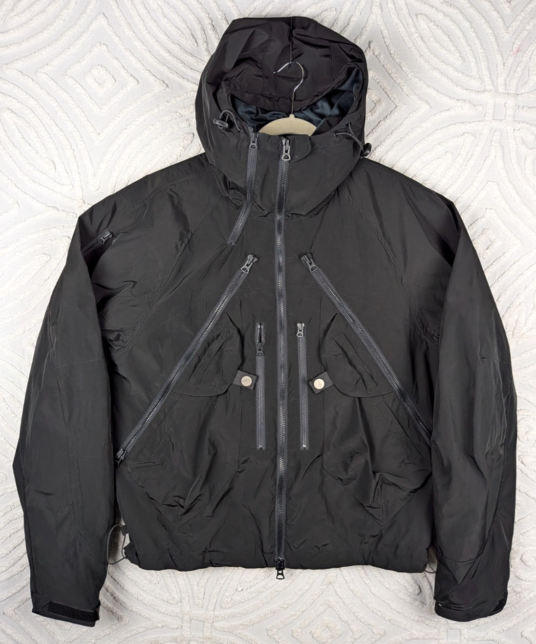 PUPIL TRAVEL Outdoor Jacket Pocket Hooded Zippers Gorpcore Mens Sz S Technical