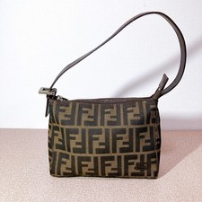 FENDI Zucca Mini Borsa a Tracolla FF Monogram Pouch Vintage