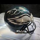 Philadelphia Eagles Signed Football Mini Helmet BAS Witnessed Auth.
