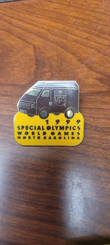Vintage 1999 Special Olympics World Games North Carolina UPS goldfarbene Anstecknadel
