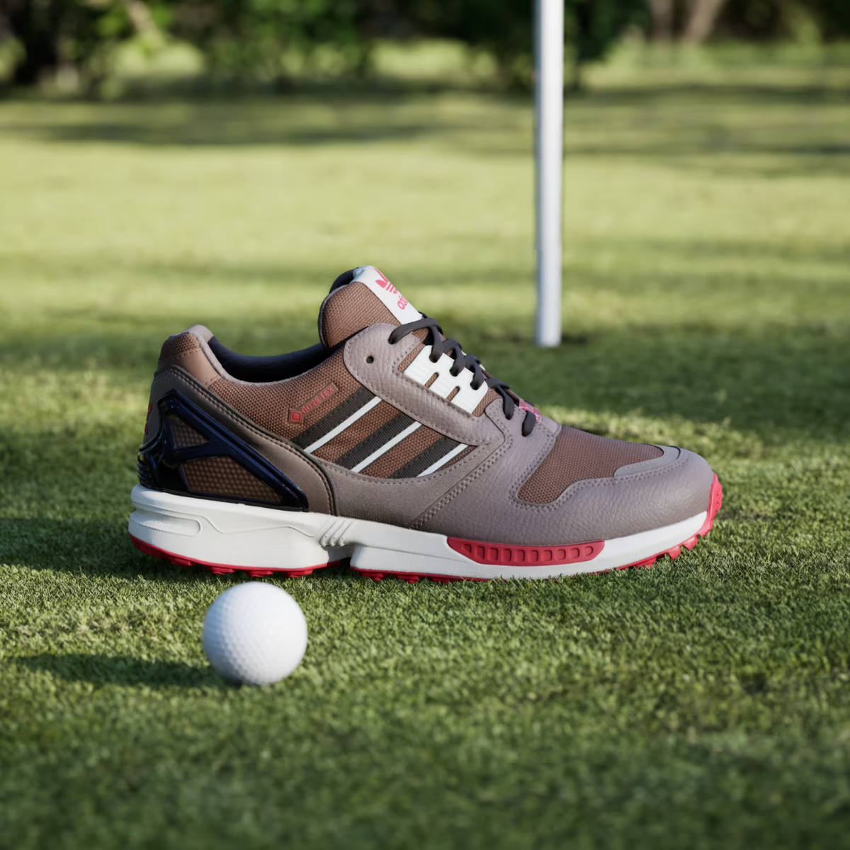 NEW MENS ADIDAS ZX 8000 GTX GORE-TEX SPIKELESS GOLF JP5258 BROWN