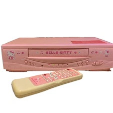 FUNAI FV-N77SR Hello Kitty VHS VCR Deck Tested