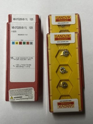 Sandvik Insert MB-07G200-00-11L 1025 CoroCut  MB solid carbide head for grooving