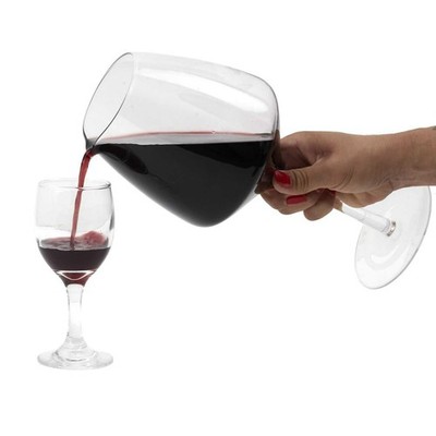 HowHomely Karaffe Dekanter aus Glas 1600 ml Weinkaraffe Weindekanter Tischdeko