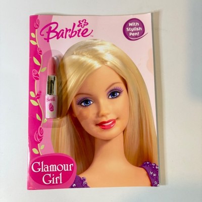 Barbie Glamour Girl Coloring Activity Book with Lipstick Shaped Pen Golden Books