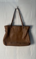 Michael Kors Brown Pebbled Leather Tote Shoulder Bag Gold Hardware COA