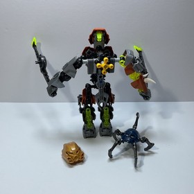 LEGO Bionicle Pohatu Master of Stone 70785 Complete Both Masks & Skull Spider