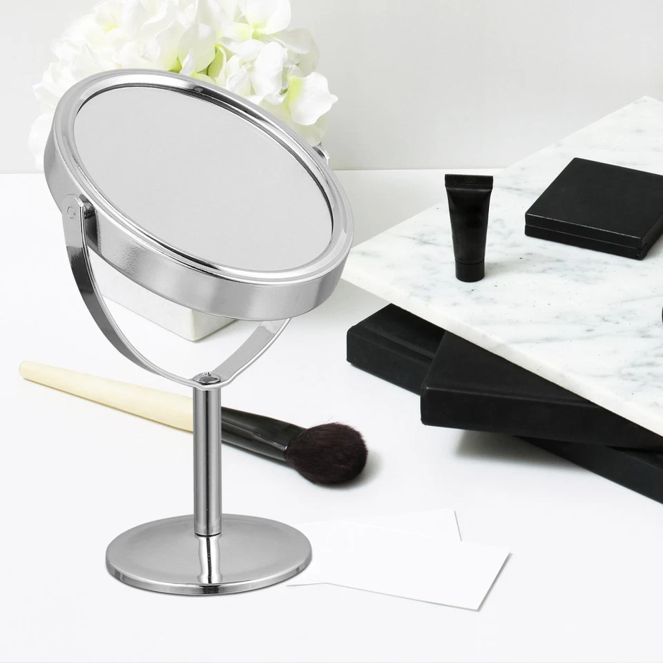 Conciso specchio da tavolo specchio specchio cosmetico (argento) - Immagine 3 di 4