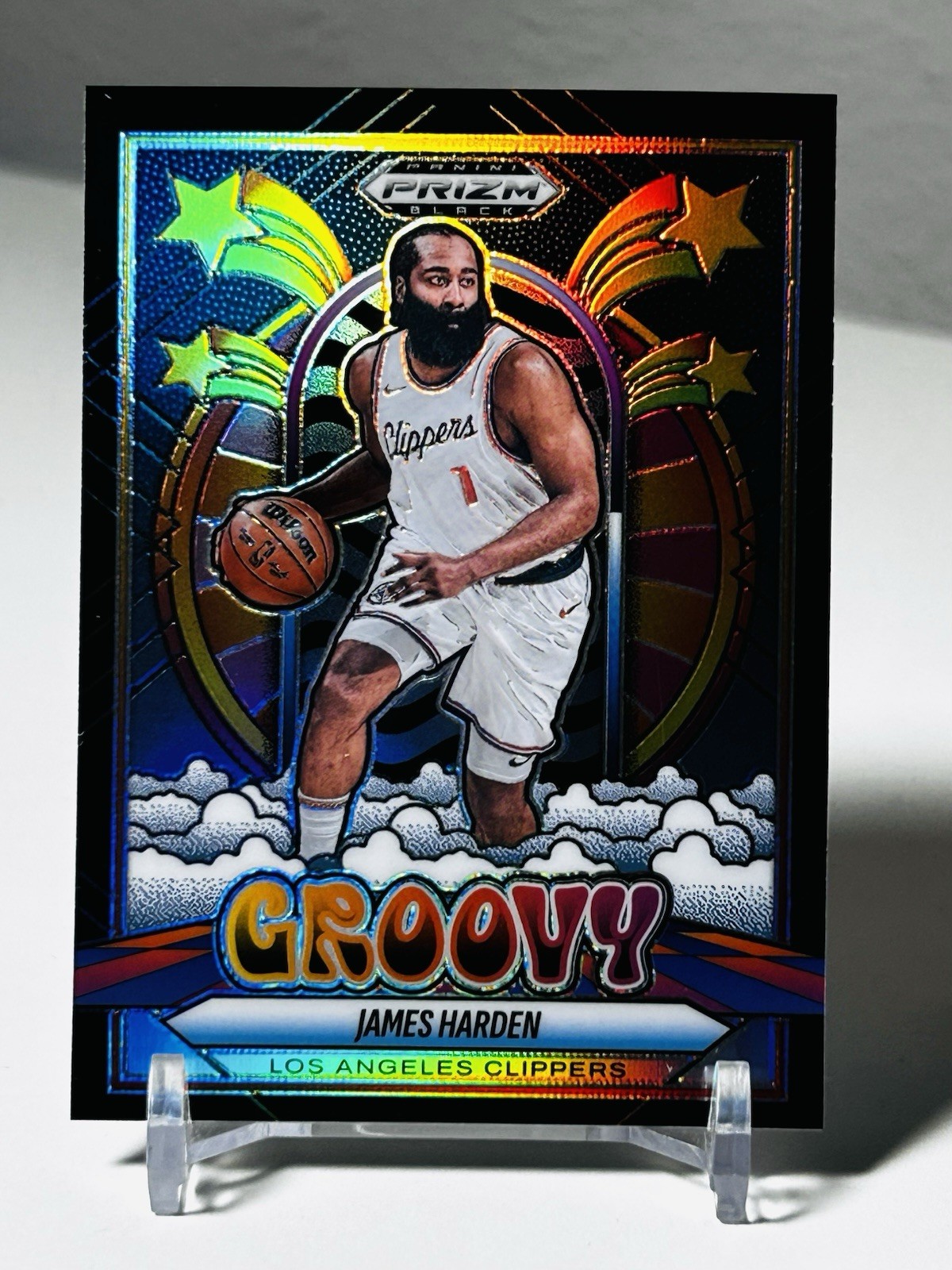 2024-25 PANINI PRIZM BLACK JAMERS HARDEN GROOVY SP CASE HIT LA CLIPPERS