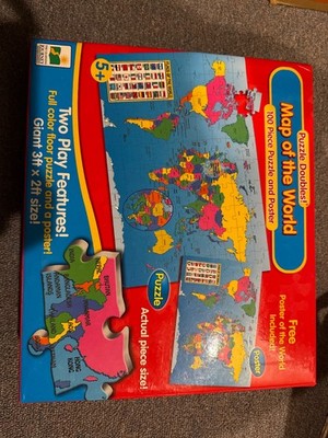 The Learning Journey Map of the World 100 Piece Floor Puzzle 3' x 2', Sealed