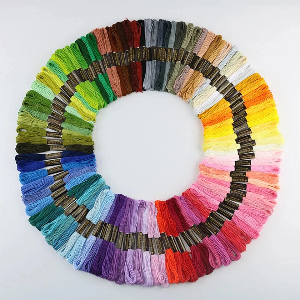 Embroidery Cross Stitch Strong Thread Kit 8 Colors DIY for Punch Needle Applique - Image 2 of 4