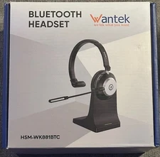 Wantek Bluetooth Headset HSM-WK881BTC