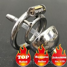 2023 Stainless Steel Male Chastity Device Short Cage for Men Metal Locking Belt