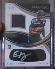 2025 Panini Immaculate Elijah Arroyo Seahawks Eye Black Jersey Auto #/99 Rookie