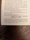St. Jacinta Marto Vintage Official Prayer Card rare priest estate — photo 3