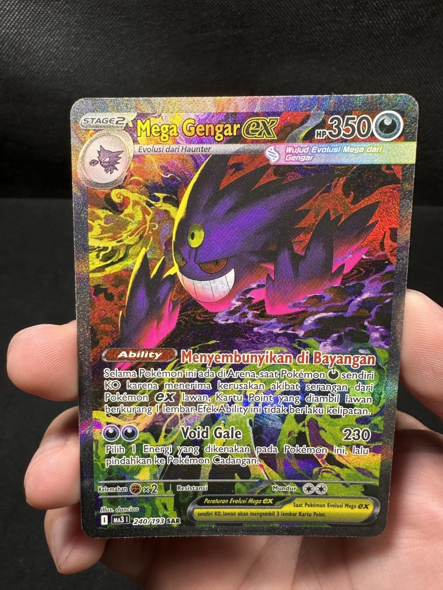 Pokemon TCG Indonesia Mega Gengar ex 240/193 SAR SIR MA3 Mega
