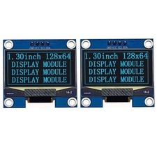 2 PCS 1.3 Inch Blue OLED Display Module I2C 128x64 LCD Screen H1106 Board