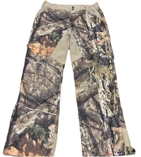Mossy Oak Camo Cargo Hunting Pants L 36x32 Scent Factor Fleece Inner