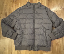 Gap Men’s Large Warmest Fleece-Lined Puffer Jacket Gray
