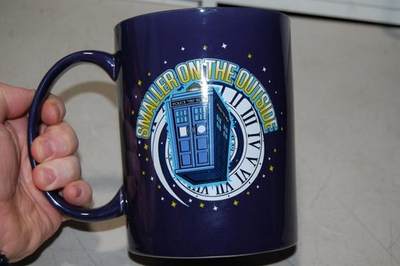 #ad GIANT 64oz Doctor Who Smaller on the Outside Extra Large Coffee Mug Cup 2009 $54.99