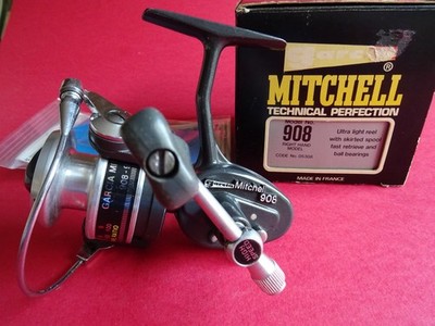 EIN SUPER WENIG GEBRAUCHTES SELTENES VERPACKTES VINTAGE GARCIA MITCHELL 908 + PAPIERE