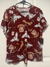 Harry Potter Theme Woman's Scrubs - Size Large - NEW/TAGS 