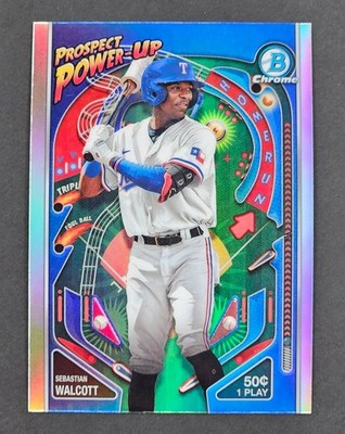 2024 Bowman Chrome Sebastian Walcott Prospect Power-Up #PP-20 Texas Rangers