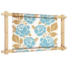 Needlepoint Embroidery Tapestry Scroll Frame Cross Stitch Frame Wooden Needle...