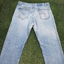 Vintage Levi's 505 Orange Tab Jeans Mens 38x32 (Fits 36x32)Light Denim USA Made