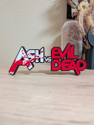 Ash Vs Evil Dead Logo '' 3D - Horror Kino Deko - Fan Art 21x8cm