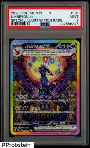 2025 Pokemon PRE EN Prismatic Evolutions Umbreon EX SIR 161/131 PSA 9 MINT