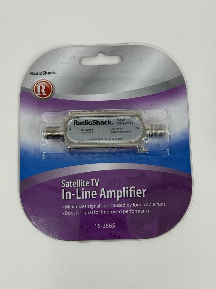 RadioShack 16-2565 Line Satellite Amplifier 950-2050 MHz 14-18dB NEW - Image 2 of 3