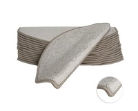 Stufenmatten-Set Ult Twist Halbrund Beige Dunkel 23,5X65X4,5 Cm 15-Teilig