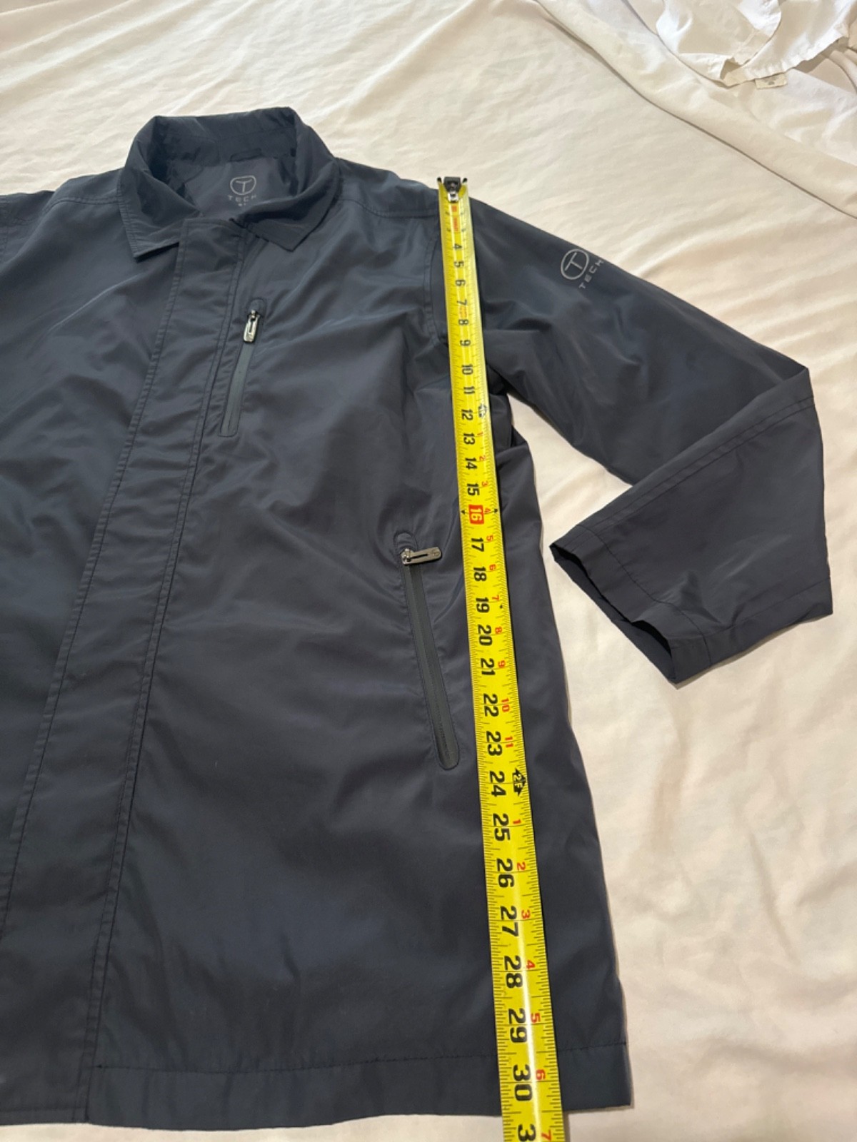 TUMI T TECH POLYESTER GRAY/BLUE PACKABLE HOODED S… - image 4