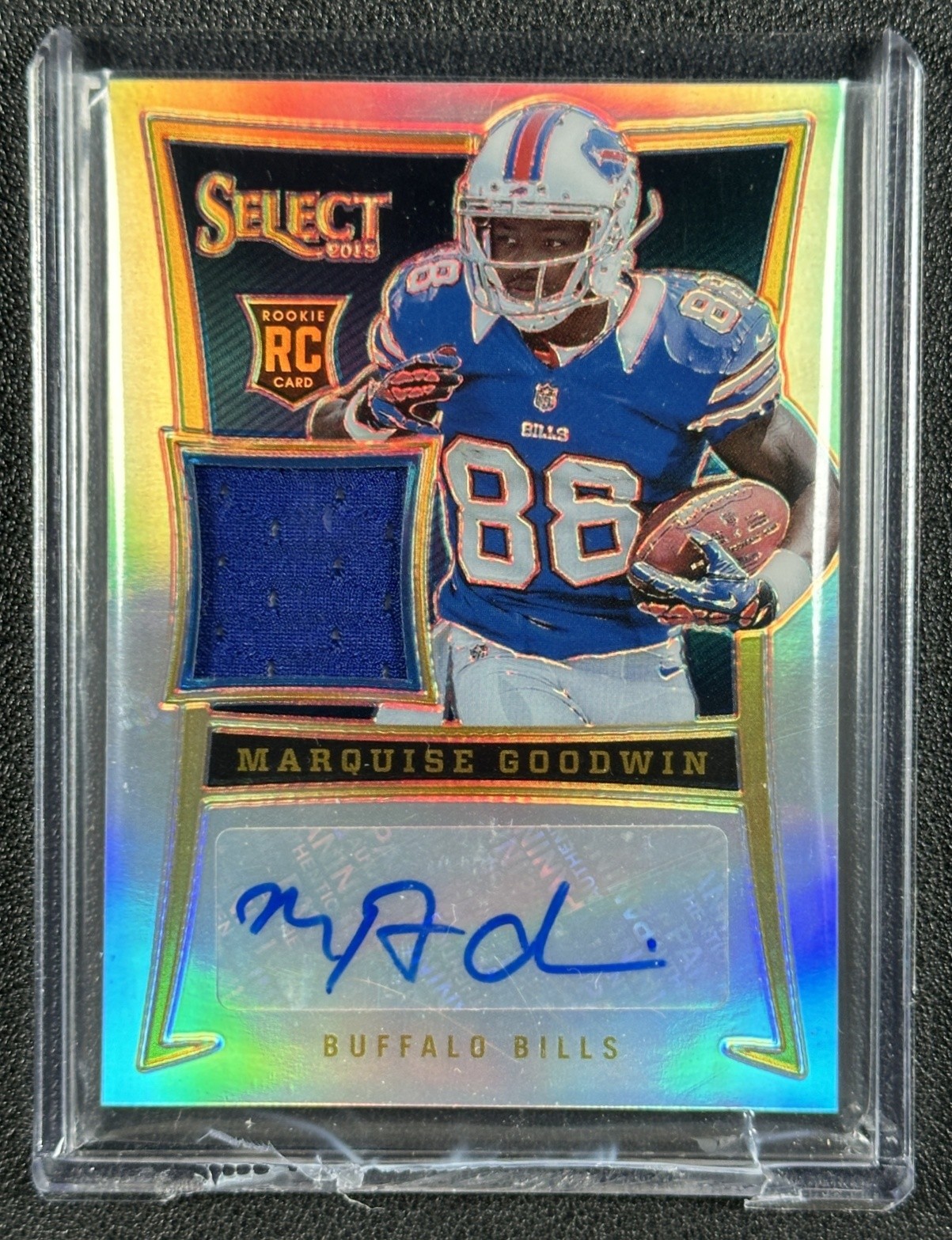 Marquise Goodwin Panini Select #218 Jersey Autograph