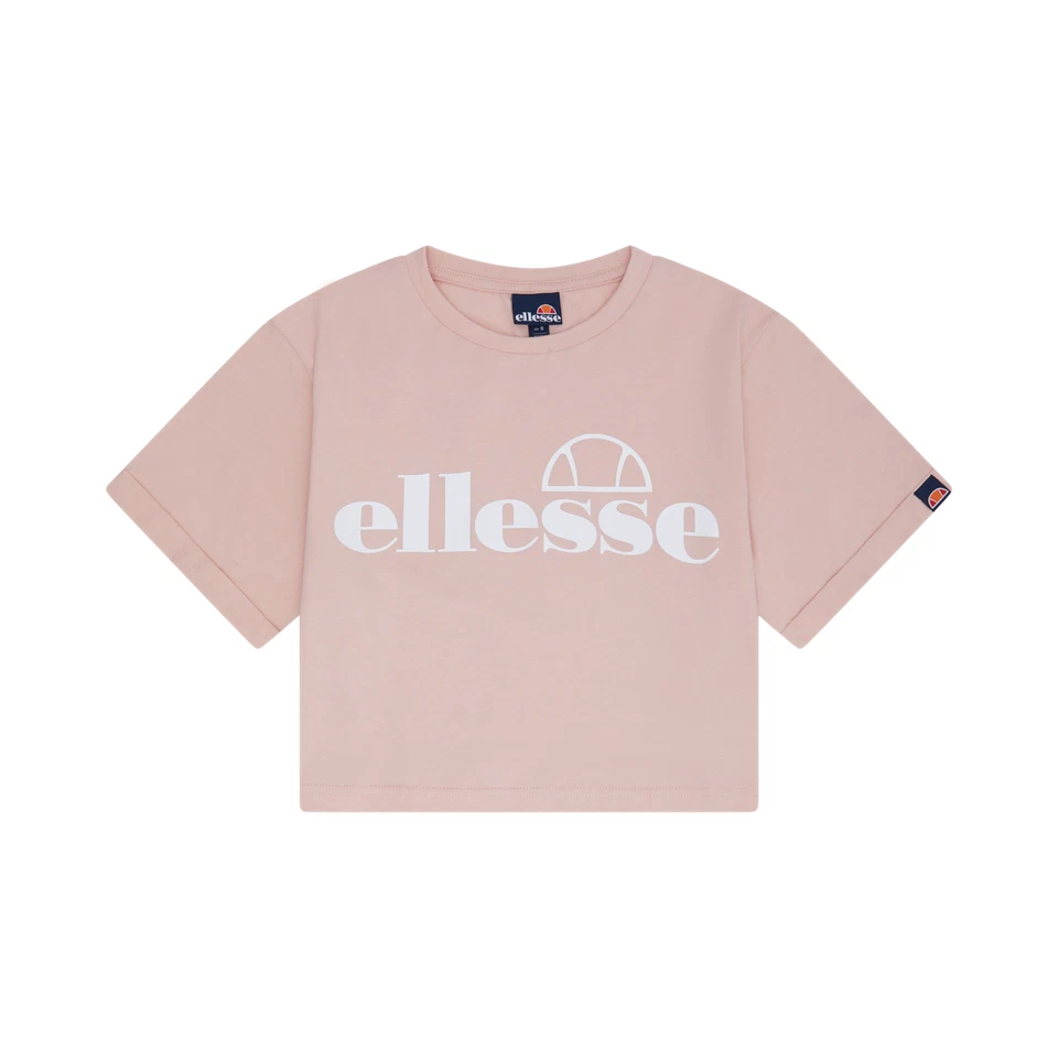 Ellesse Womens Cropped T-Shirt Silo Tee Light Pink