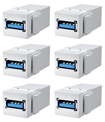 USB 3.0 Keystone Jack Insert, USB Keystone Jack,USB to USB Adapters Female to...