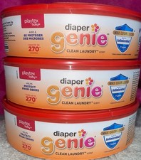 Set Of 3 Baby Diaper Genie Refill Packs-Clean Laundry Scent W/Max Odor Lock
