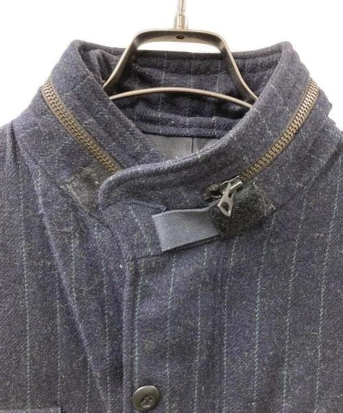 Junya Watanabe CdG Man M65 striped jacket, wool/mohair, size M, navy. - Image 3 of 4