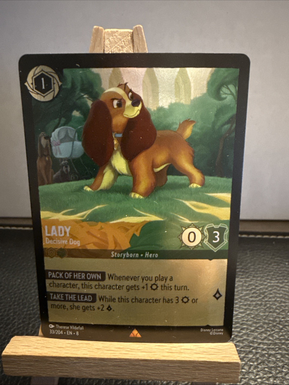 Lorcana - Lady Decisive Dog - Reign Of Jafar - COLD FOIL - 33/204 - NM/M