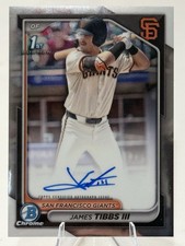 James Tibbs III 2024 Bowman 1st Base Chrome Prospect Auto SF Giants CPA-JT